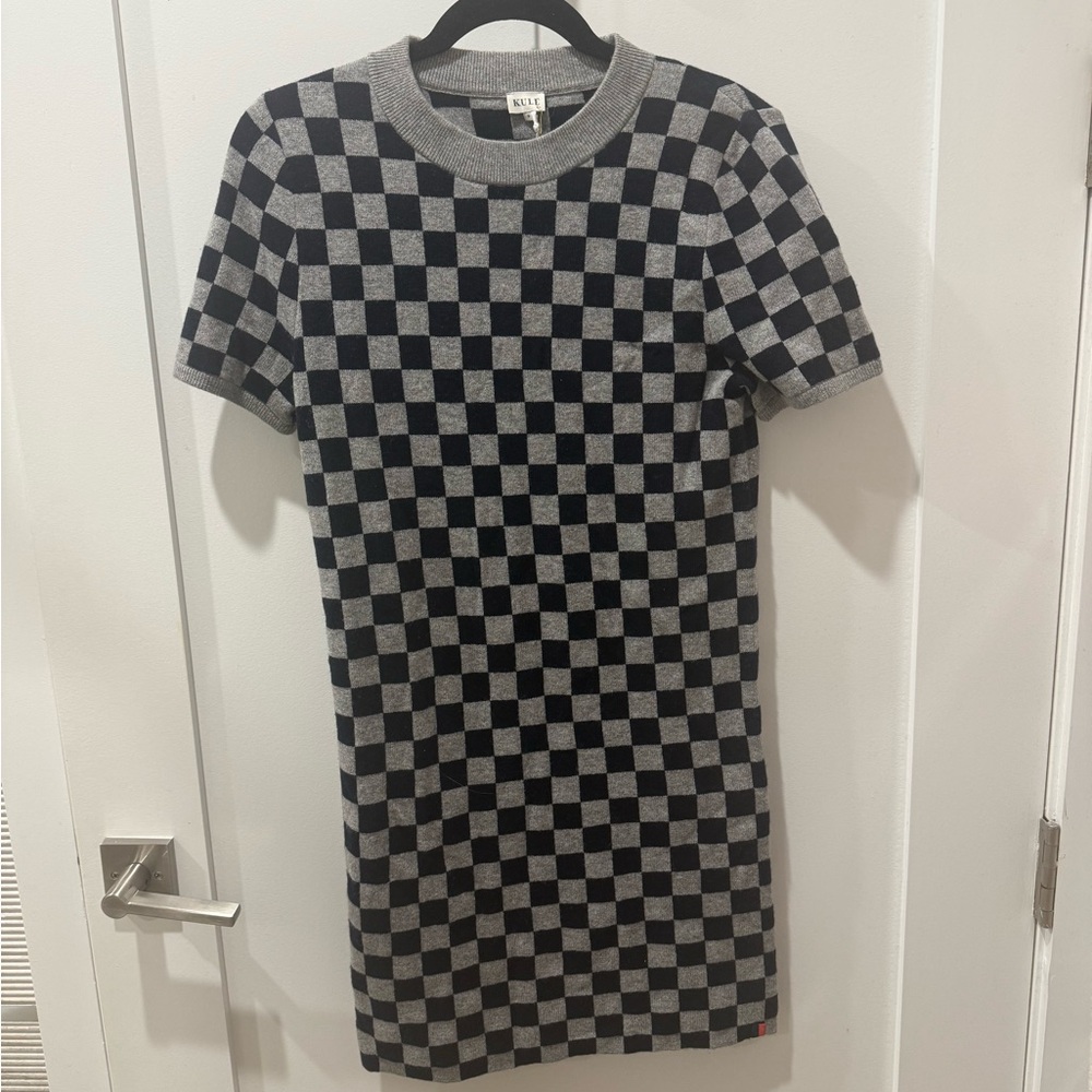 Kule Checkered Sweater Dress